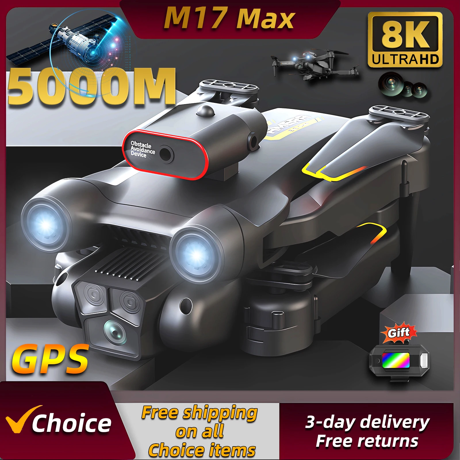 Drone Beacon Light - Nowy dron M17 Max 8K Profesjonalny