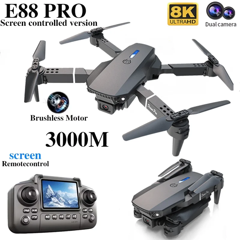 Dron E88 PRO z ekranem, kamerą – Drone Controller Screen recenzja i cena